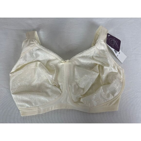 Aviana 2353 Floral Soft Cup Bra 36I Cream Ivory Wireless Support - Picture 1 of 6
